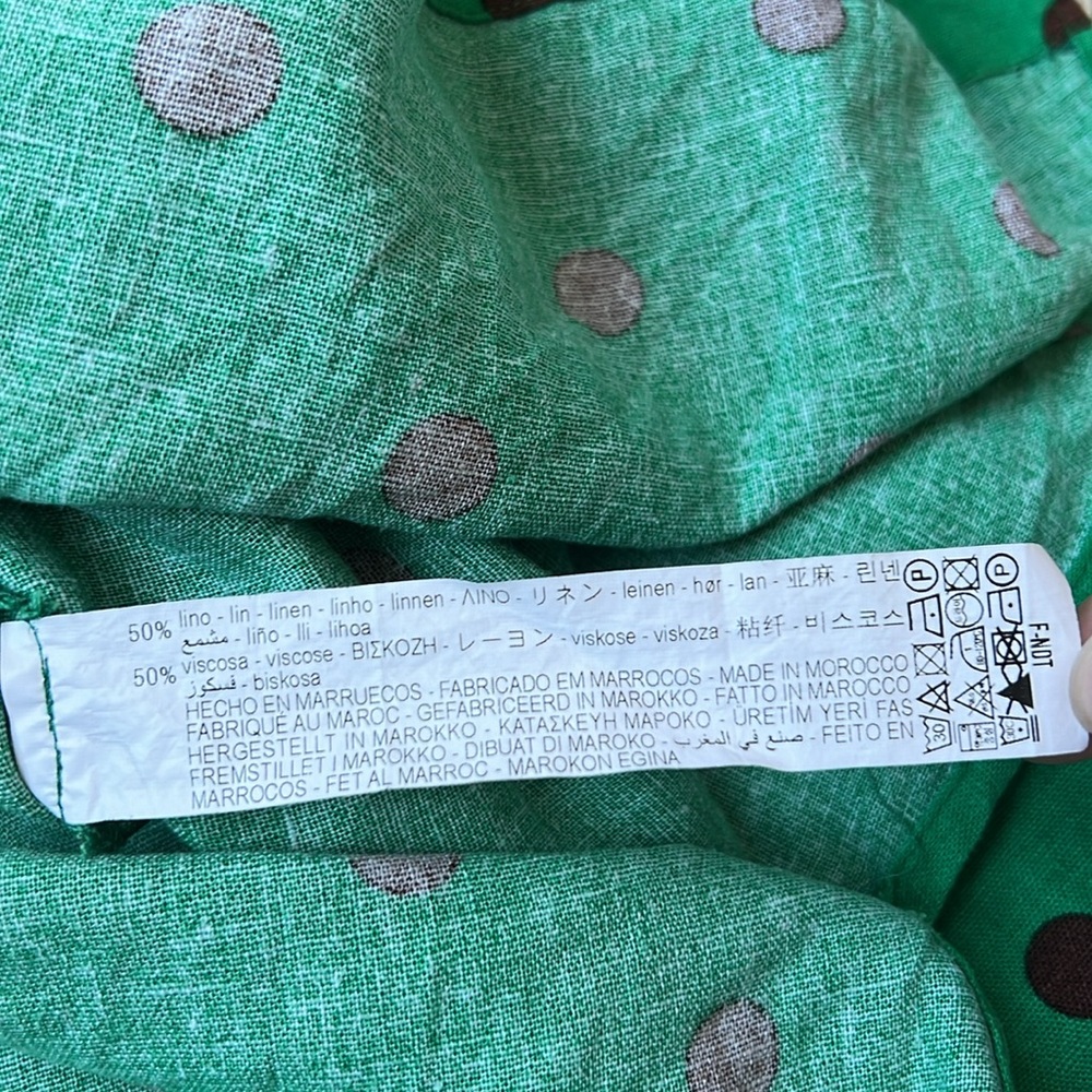 Zara Polka Dot Linen Tunic - Picture 13 of 13